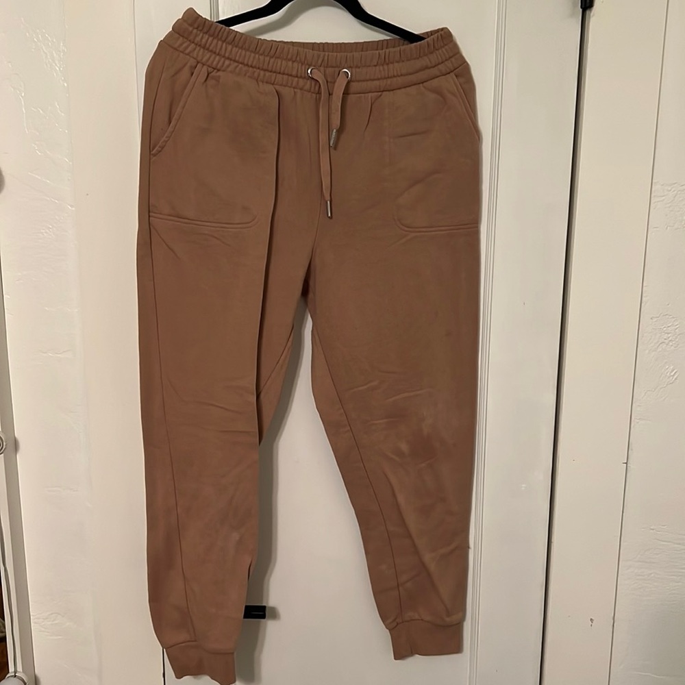 Brown jogger, pants, size large